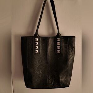 BCBGMaxAzria Black Tote with Silver Studs